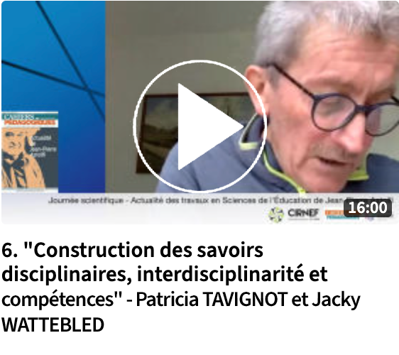 astofli Atelier 3 : « Construction des savoirs disciplinaires, interdisciplinarité et compétences»
