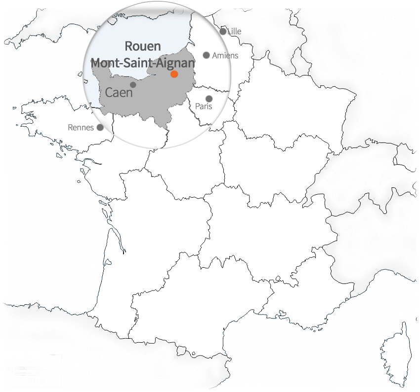 carte rouen paris