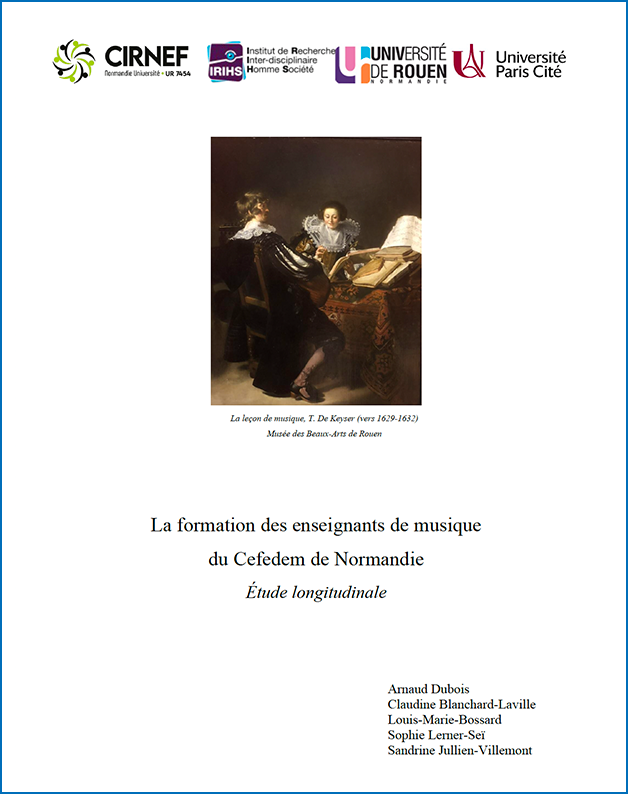 La formation des enseignants de musique du Cefedem de Normandie. Étude longitudinale (2022-2023)